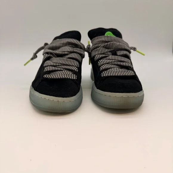 Puma Suede Nickelodeon Slime Kids Sneakers Black Green US 4 EU 35.5 391111-01 - Picture 4 of 6